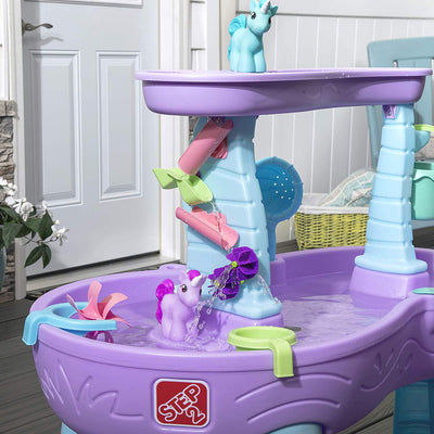 Step2 Rain Showers & Unicorns Kids Purple Interactive Water Play Table (Used)