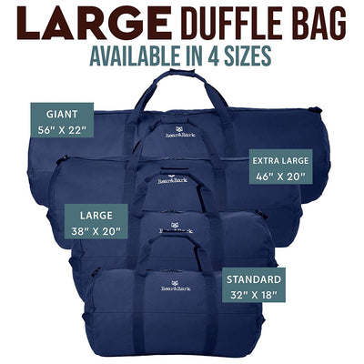 Bear&Bark 46 x 20 Inch Military Travel Duffel Bag with Strap, Blue (Open Box)