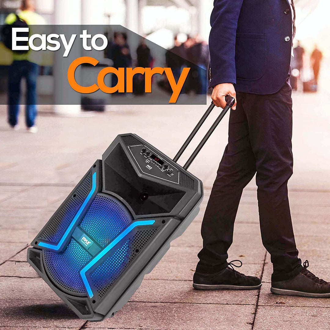 Pyle Portable Bluetooth Speaker System with Flashing Party Lights (Open Box) - VMInnovations