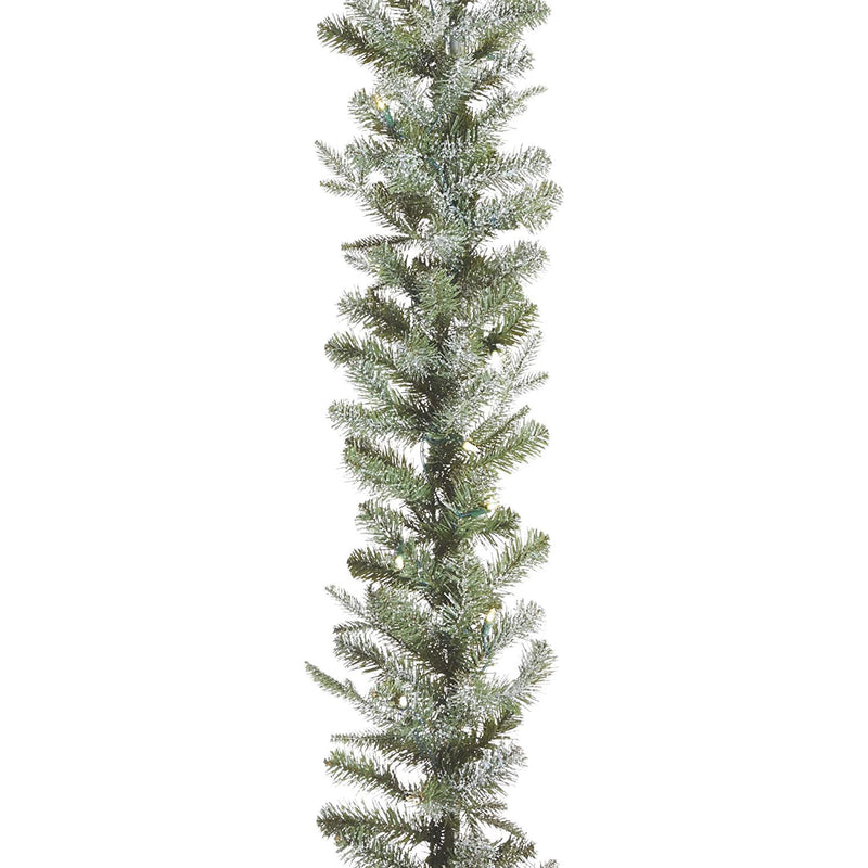 Noma Frosted Fir 9 Foot Pre Lit Garland Holiday Mantle Decor (Open Box) (3 Pack)