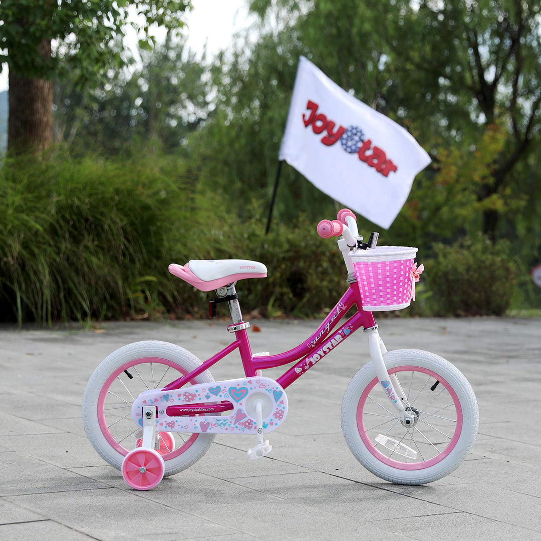 JOYSTAR Angel 16" Ride On Girls Bicycle Kids Bike w/ Training Wheels, (Open Box) - VMInnovations