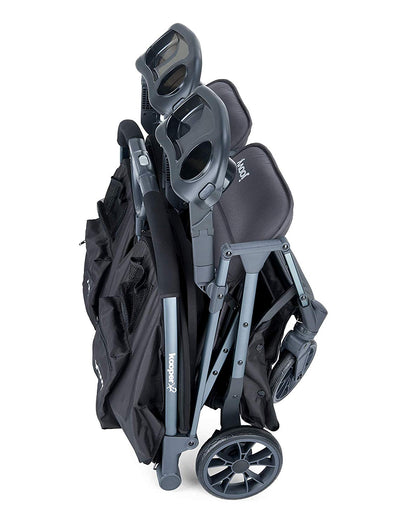 Joovy Double Folding Adjustable Recline Stroller w/ Ventilated Rain Cover