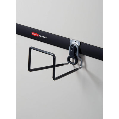 Rubbermaid FastTrack All in 1 Rail Garage Storage System Hook, Black (12 Pack) - VMInnovations