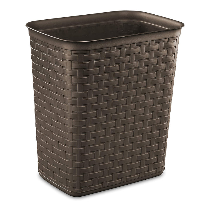 Sterilite Weave 3.4 Gallon Plastic Home & Office Wastebasket Trash Can (18 Pack)