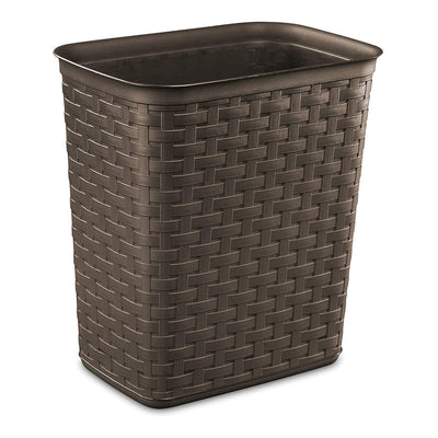 Sterilite Weave 3.4 Gallon Plastic Home & Office Wastebasket Trash Can (24 Pack)