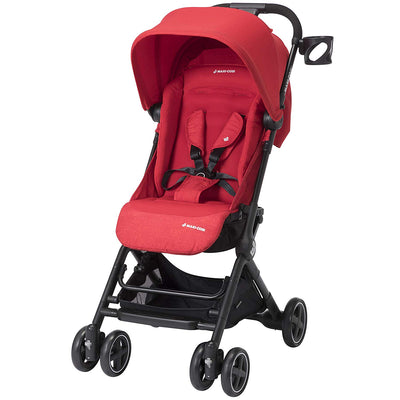 Maxi-Cosi Lara Travel Easy Fold Lightweight Canopy Baby Stroller, Nomad Red