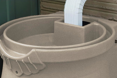 Good Ideas R50 Gallon Rain Water Saver Wizard Barrel Urn, Sandstone (Used) - VMInnovations