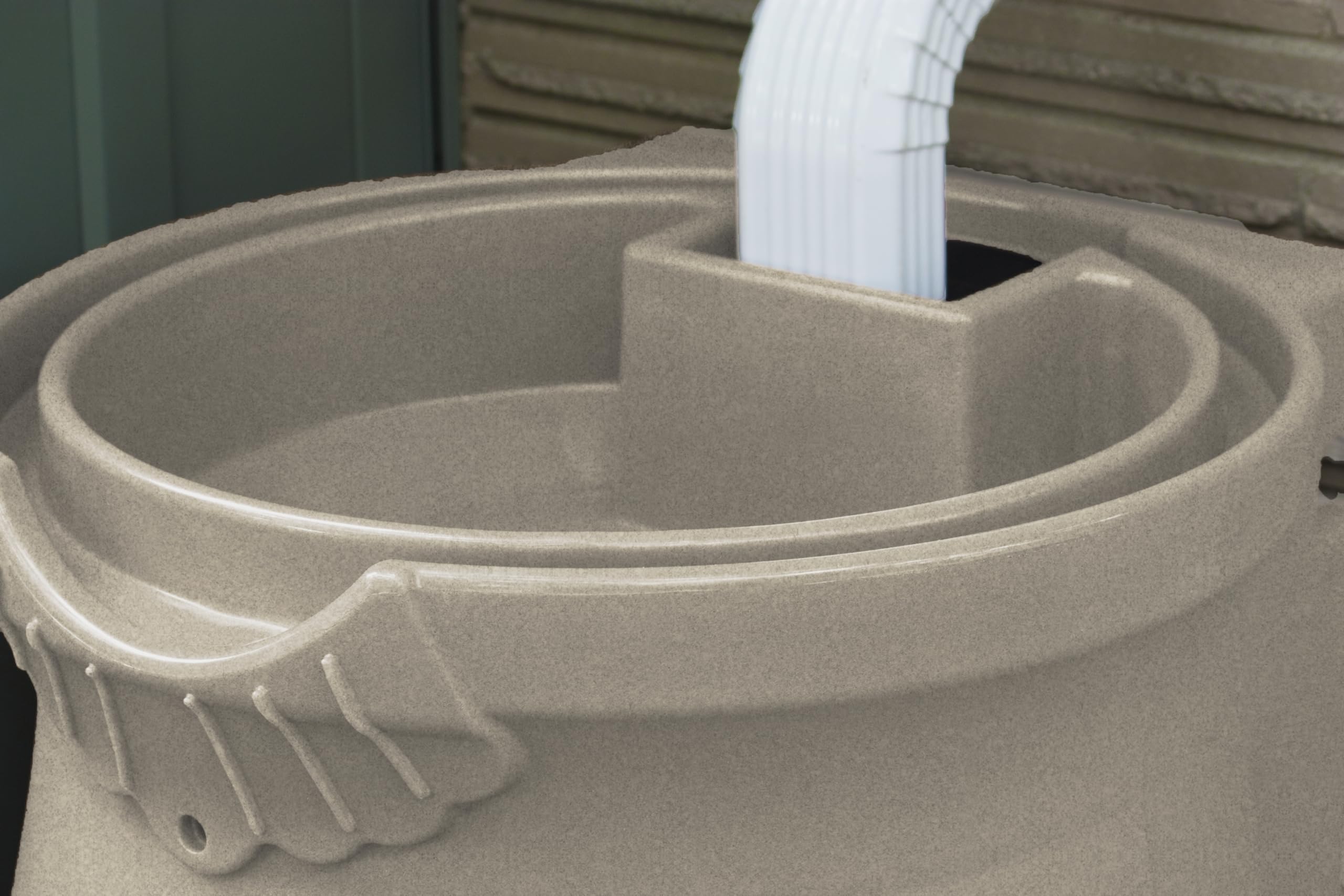 Good Ideas  50 Gallon Rain Water Saver Wizard Barrel Urn, Sandstone (Open Box) - VMInnovations