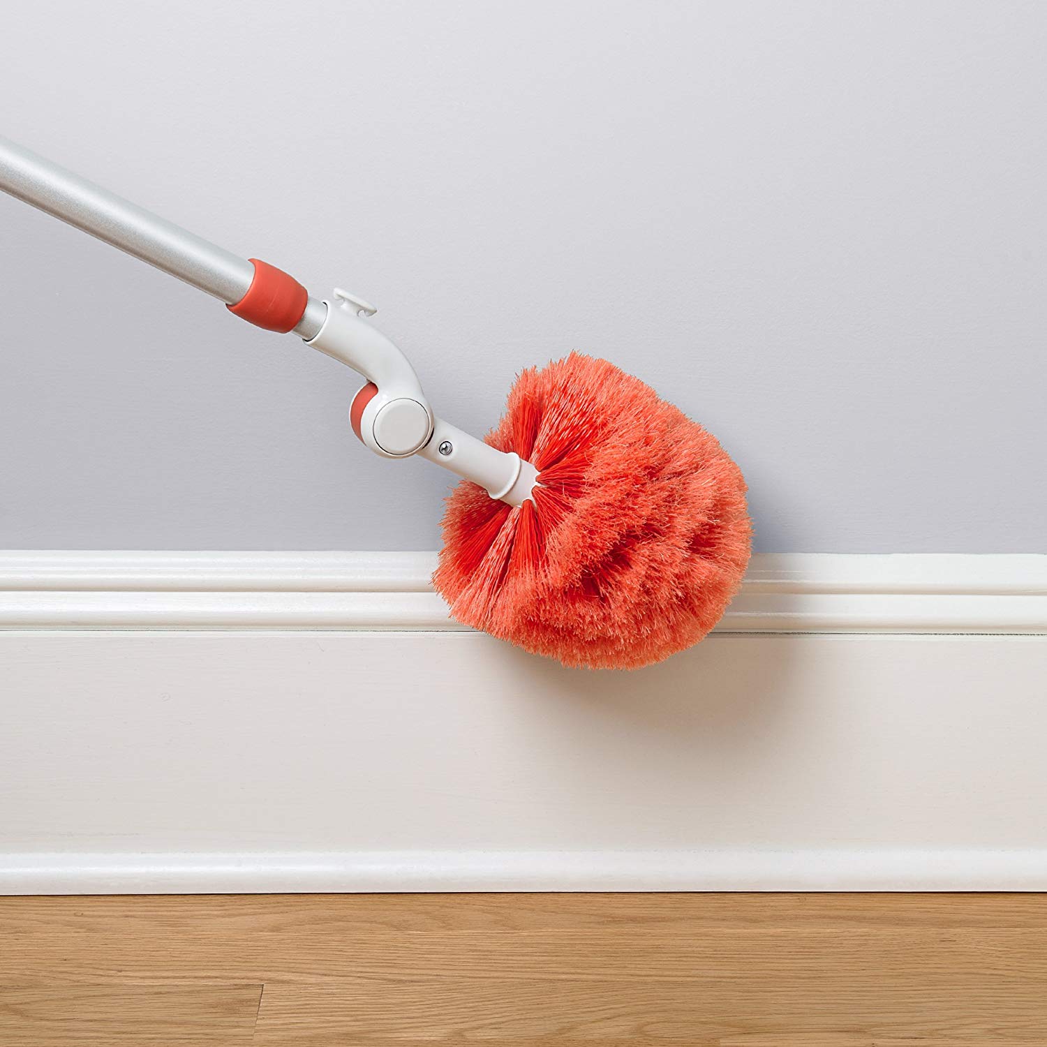 OXO Good Grips 3-In-1 Extendable Microfiber Dusting System, Orange (Used)