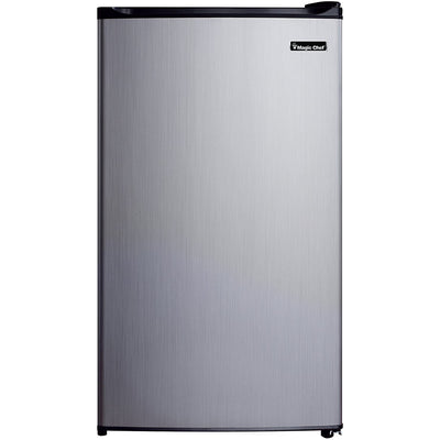 Magic Chef MCBR350S2 3.5 Cubic Feet Compact Mini Refrigerator & Freezer, Silver (Certified Refurbished)