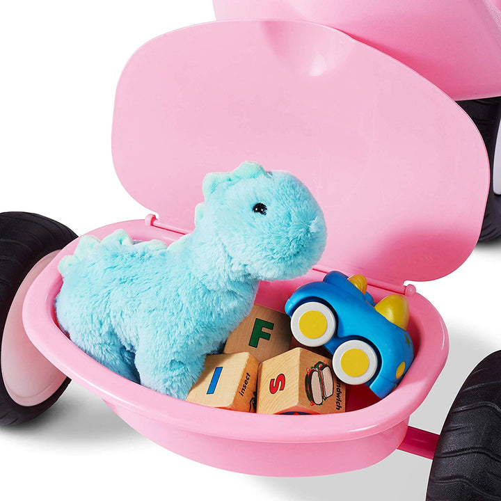 Radio Flyer Deluxe Steer and Stroll Kids Tricycle, Pink (Used)