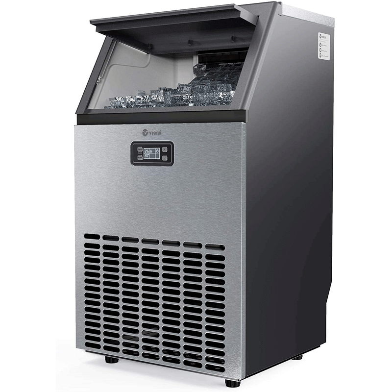 Vremi Commercial Ice Maker Machine with Scoop, 1.2 Liter Capacity (Damaged)