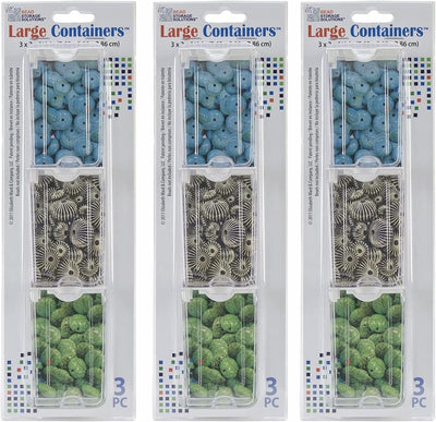 Elizabeth Ward Bead Storage Solutions 3 Pc Craft Supplies Containers (Open Box)