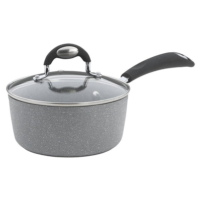 Bialetti 7351 Granito Nonstick Hard Anodized Covered 10 Piece Cookware Set, Gray