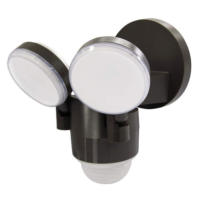 IQ America Twin Wall Mounted Motion Sensing LED Flood Light, Bronze (3 Pack)
