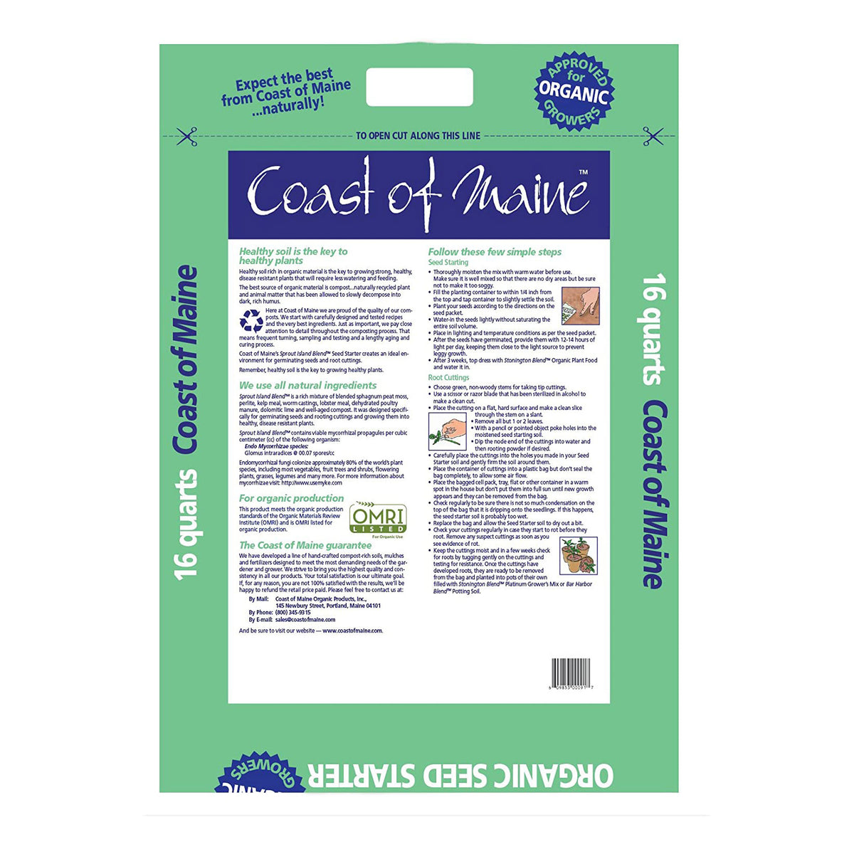 Coast of Maine Organic Seed Starter for Root Plant Cuttings, 16 Qt(10 Pack)