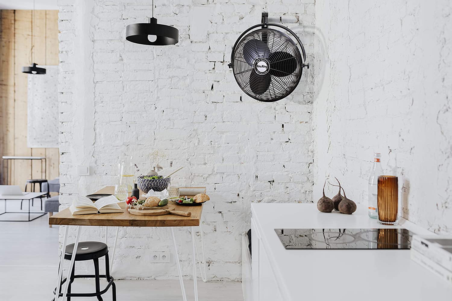 Air King 20" 1/6 HP 3-Speed Non-Oscillating Enclosed Wall Mount Fan (For Parts) - VMInnovations
