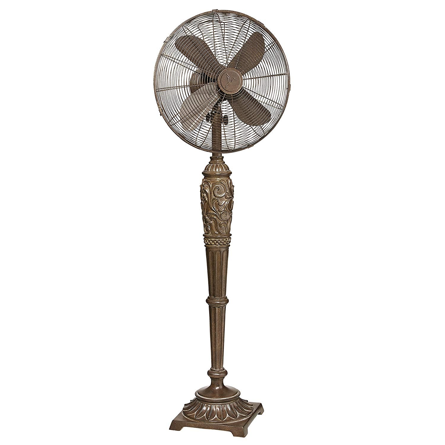 DecoBreeze Cantalonia 17 Inch Indoor Floor Fan with Wood Tone Finish (Open Box)