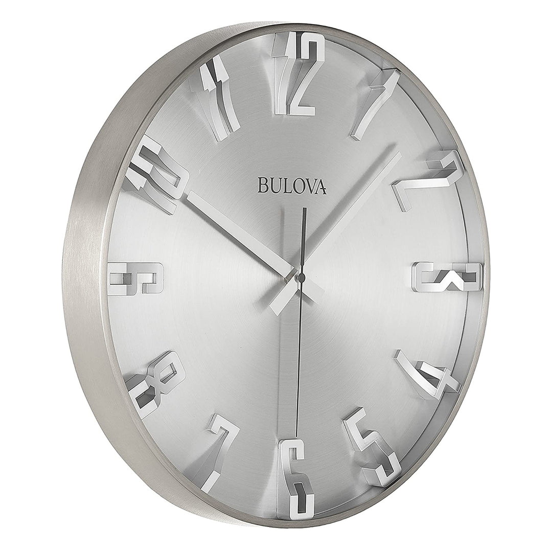 Bulvoa Clocks Director 16 Inch Metal Analog Wall Clock, Satin Pewter (Open Box) - VMInnovations