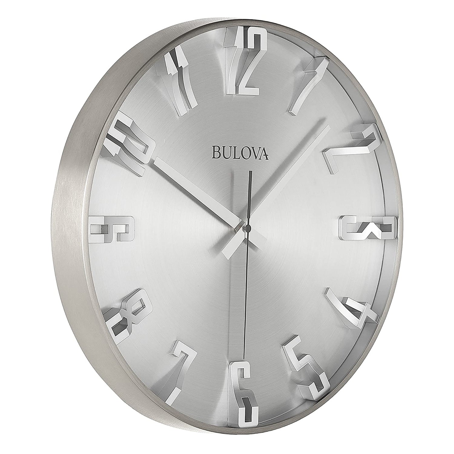 Bulvoa Clocks Director 16 Inch Metal Analog Wall Clock, Satin Pewter (Open Box) - VMInnovations