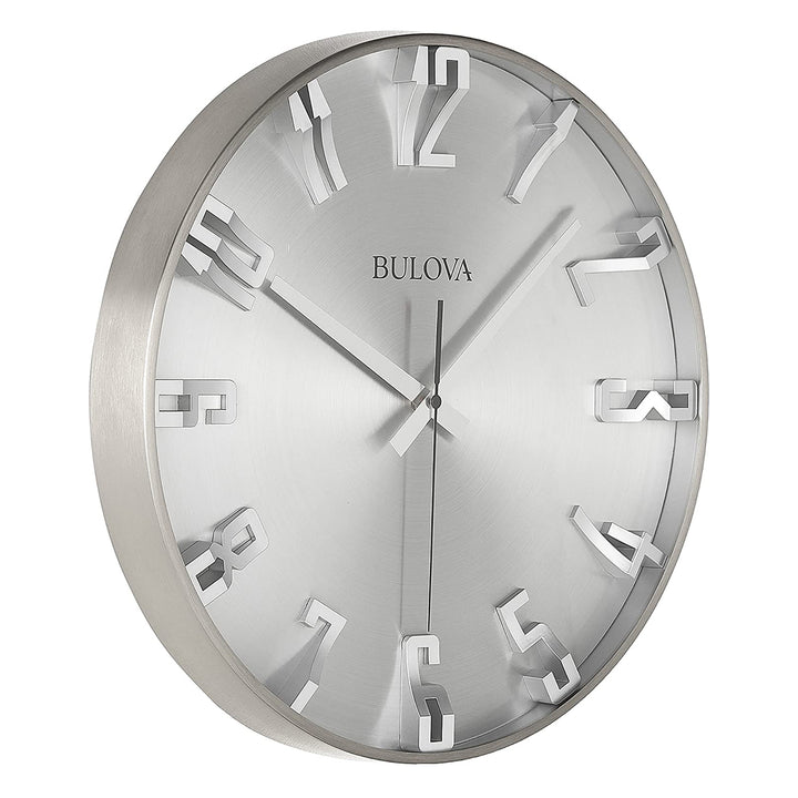 Bulvoa Clocks Director 16 Inch Metal Analog Wall Clock, Satin Pewter (Open Box) - VMInnovations