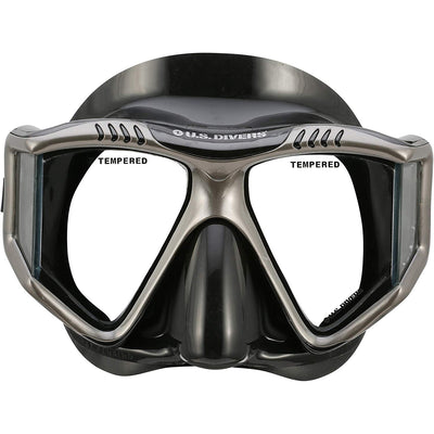 U.S. Divers Lux Purge Grenada LX Snorkel Mask with GoPro Mount, Gun Metal (Used)
