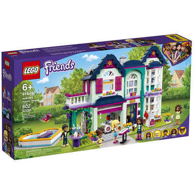 LEGO Friends Andrea's Family House 802 Piece Block Building Set for Kids 6+