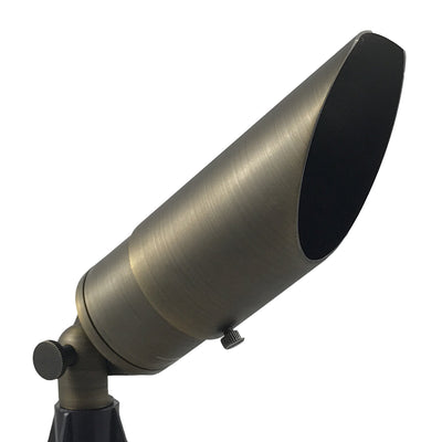 LUMiON Illuminator Brass Garden Spotlight w/ Lamp, Wire Connectors (For Parts)