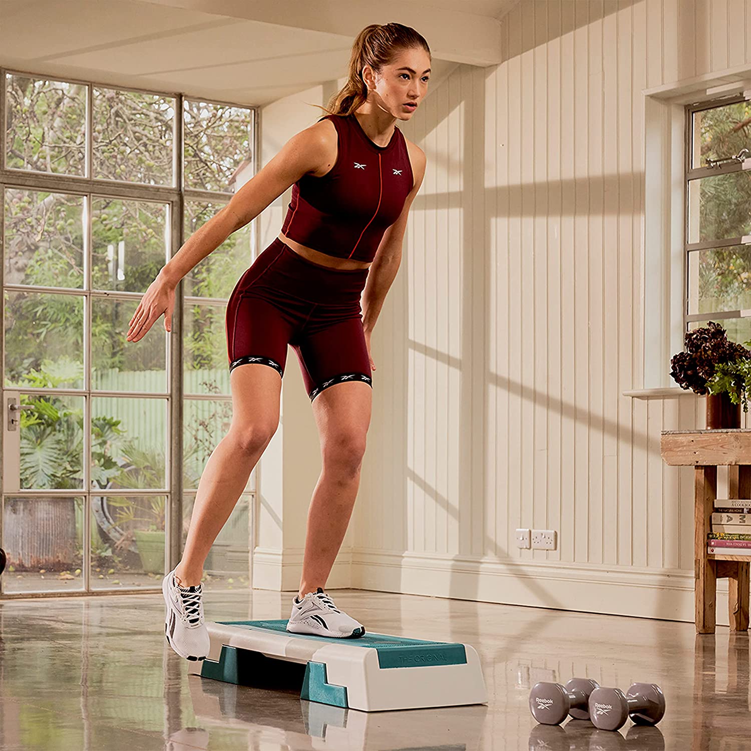 Reebok Fitness Multipurpose Aerobic and Strength Training Workout Step, Teal