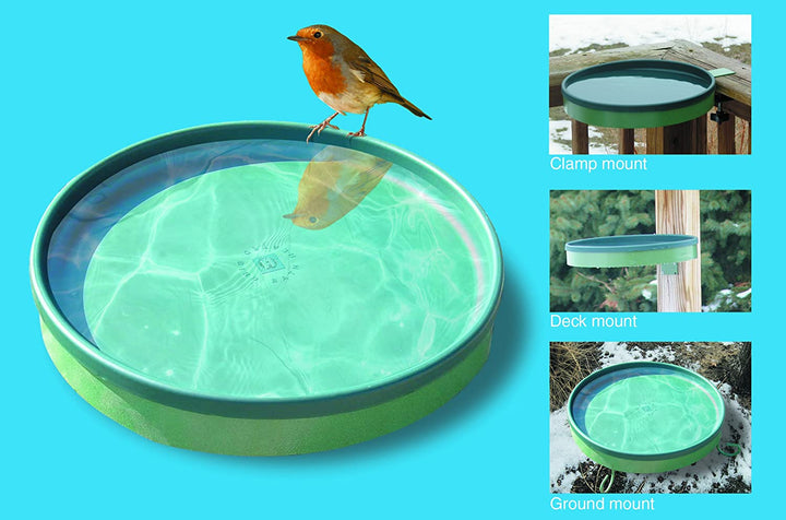 Farm Innovators All Seasons 3 In 1 Outdoor Heated Birdbath, 75 Watts, Green