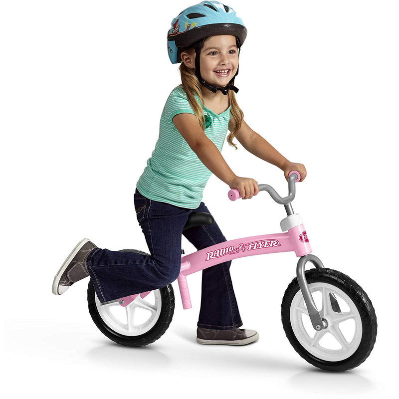 Radio Flyer 800X Glide and Go Age 2.5 to 5 Year Old Balance Bike, Pink - VMInnovations