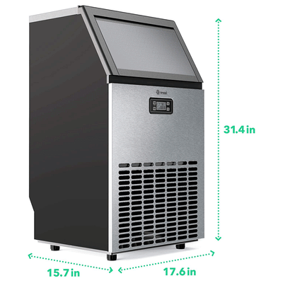 Vremi Freestanding Commercial Ice Maker Machine with Scoop, 1.2 Liter Capacity