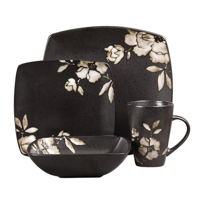 Gibson Elite Lanark 16 Piece Dinnerware Sets with Plates, Bowls, & Mugs (3 Pack)