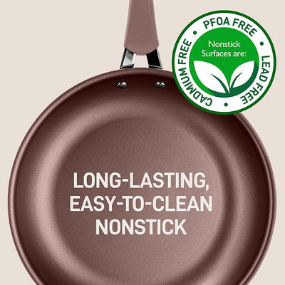 NutriChef Nonstick Cooking Cookware Pots and Pans, 14 Piece Set, AGold (Used) - VMInnovations
