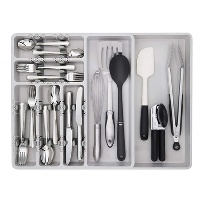 OXO Good Grips 15.5 Inch Expandable Drawer Utensil Organizer, Gray (For Parts)
