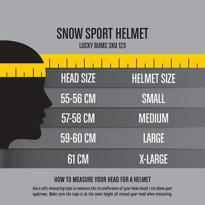 Lucky Bums Ski Snowboard Snow Sport Safety Helmet, Blue, X Large (Open Box)