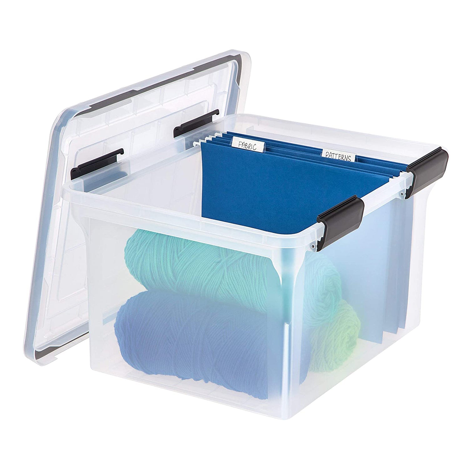 IRIS USA 32qt Clear Letter & Legal Size Weather Tight Storage Container (6 Pack)