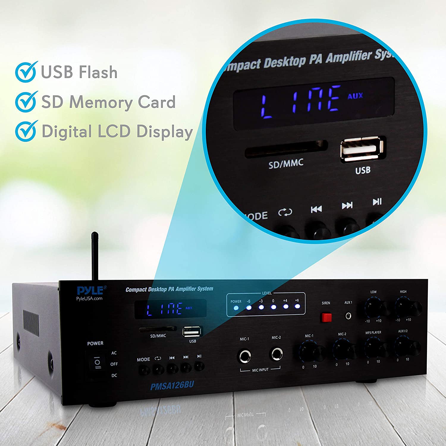 Pyle Bluetooth Compact PA Speaker & Microphone Receiver Address Amplifier System - VMInnovations