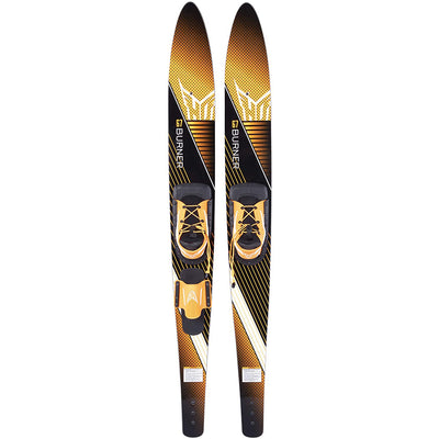 HO Skis Burner 61-Inch Waterskiing Combo Skis w/ Trainer Bar Bindings (Open Box)