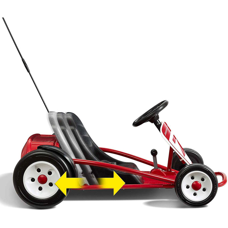 Radio Flyer 940Z Battery-Powered Adjustable Kids Ultimate Outdoor Go-Kart, Red