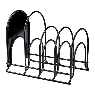 Cuisinel 12.2 In Heavy Duty Extra Large 5 Pan & Pot Organizer 5 Tier Rack, Black