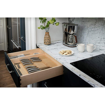 Rev-A-Shelf Double Knife Block Drawer Insert w/ 22 Inch Wood Spice Drawer Insert