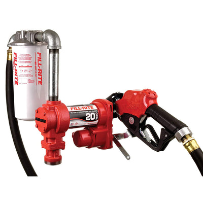Fill-Rite FR4210GBFQ 12 Volt DC High Flow Fuel Transfer Pump with Filter Package