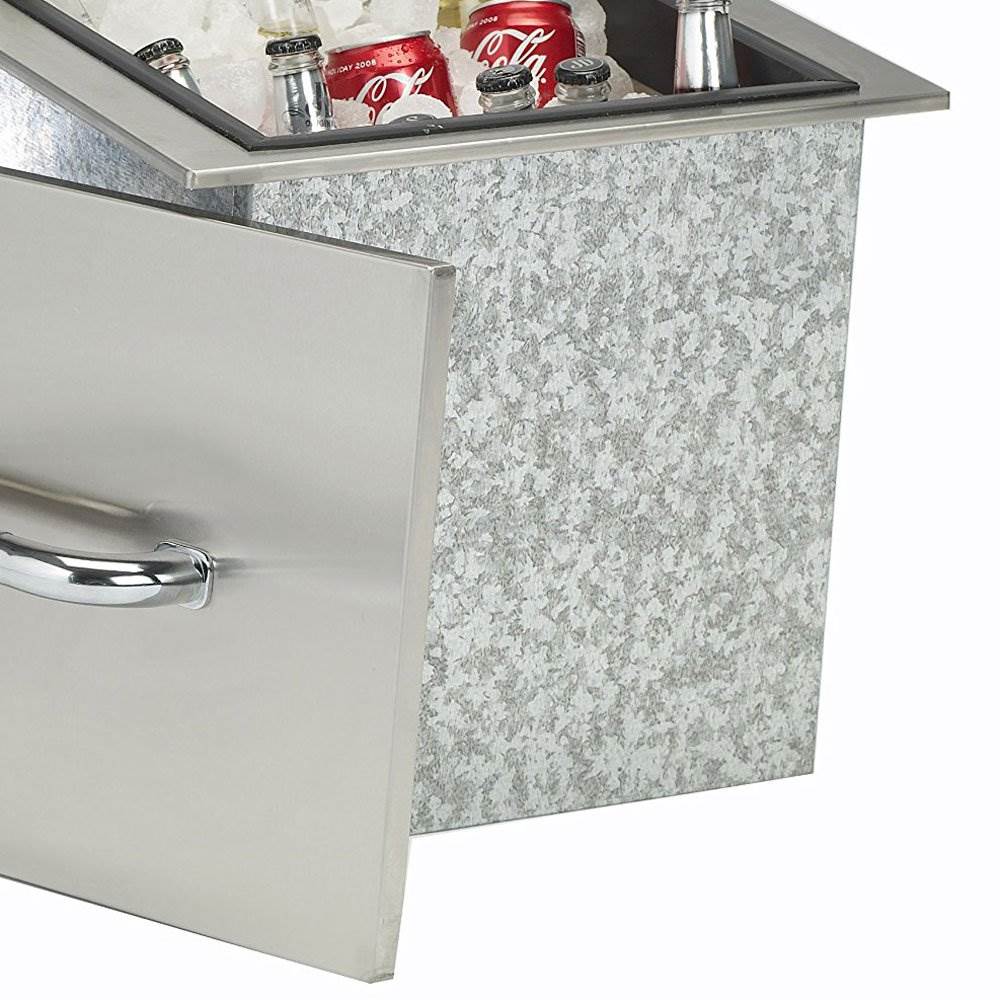 Bull Outdoor Products SS Beverage Ice Chest Condiment Tray Cooler (Open Box)