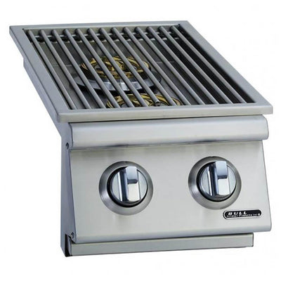Bull Outdoor Products 22,000 BTU Slide-In Double Burner, Stainless (Open Box)