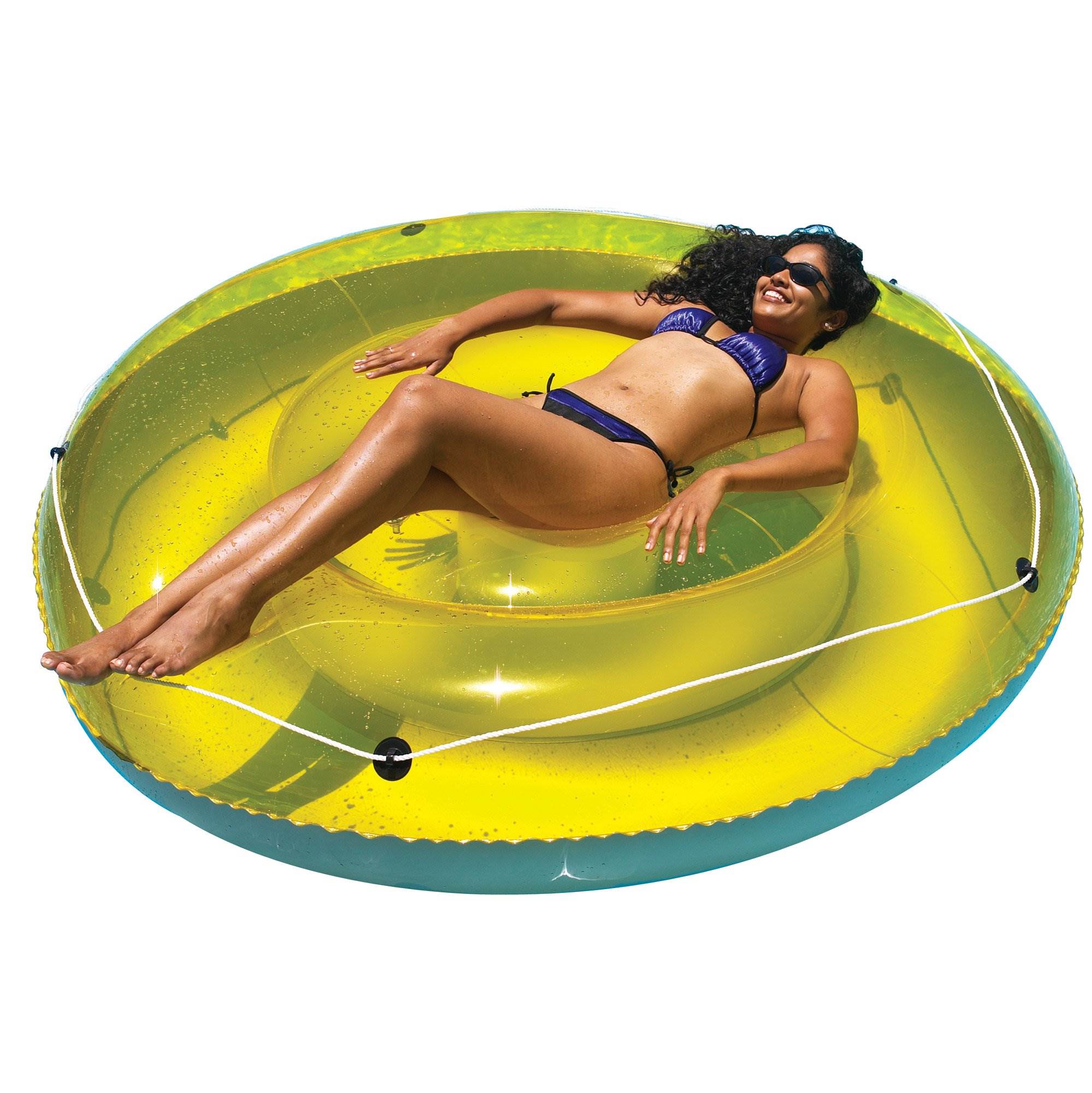 New Swimline 9050 Swimming Pool Sun Tan Lounger Island Float Inflatable 72" - VMInnovations