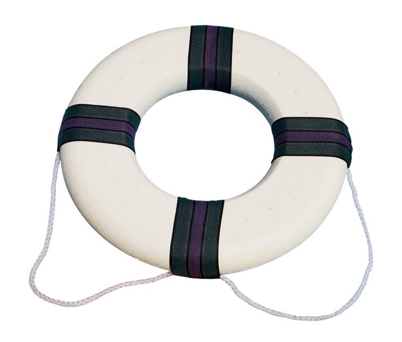 Swimline 18" Lifeguard Swimming Pool Floating Safety Ring Buoy, White | 89870