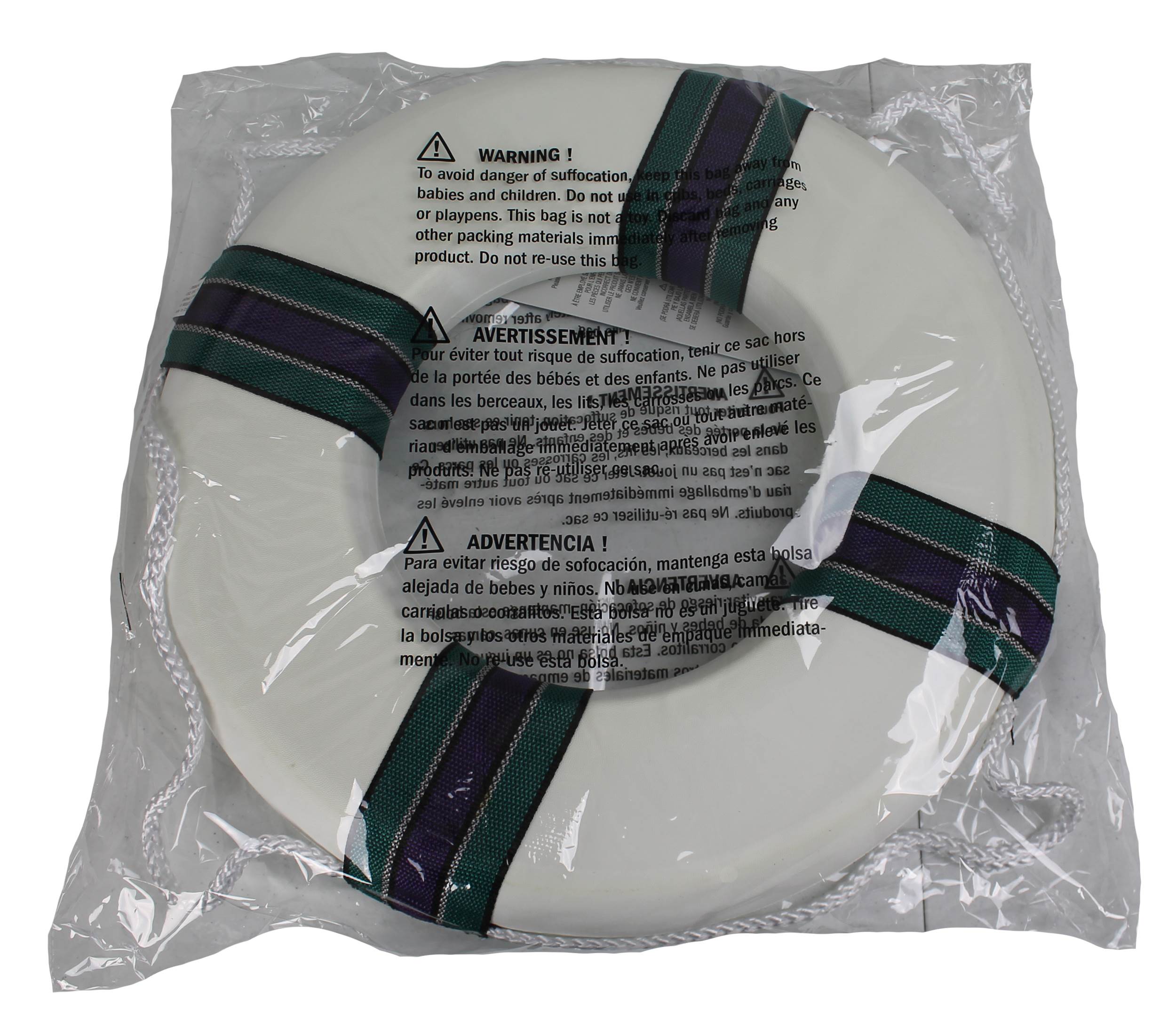 Swimline 18" Lifeguard Swimming Pool Floating Safety Ring Buoy, White | 89870