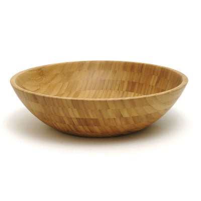 Lipper International 8204 14 Inch Natural Bamboo Wood Salad Serving Bowl, Large