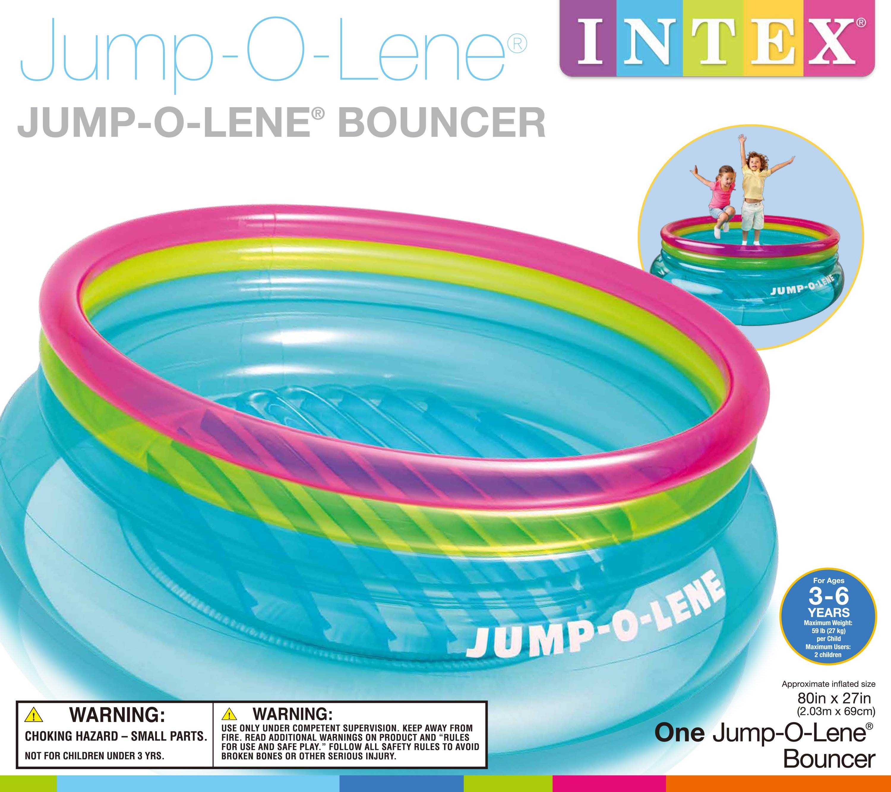 Intex Inflatable 80-Inch Jump-O-Lene Ring Bouncer For Kids Ages 3-6 | 48267EP